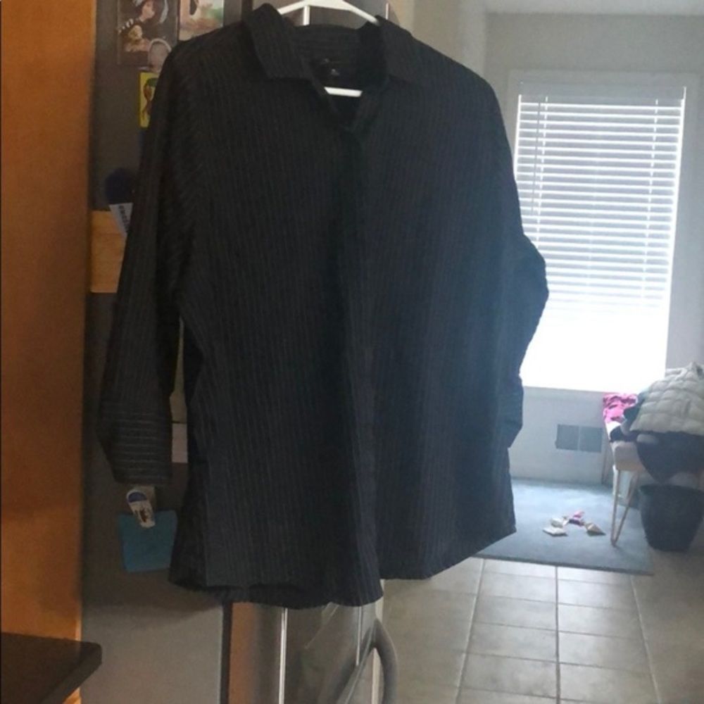 Longsleeve black pinstripe blouse